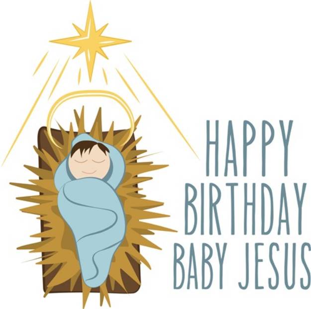 Picture of Happy Birthday Jesus SVG File