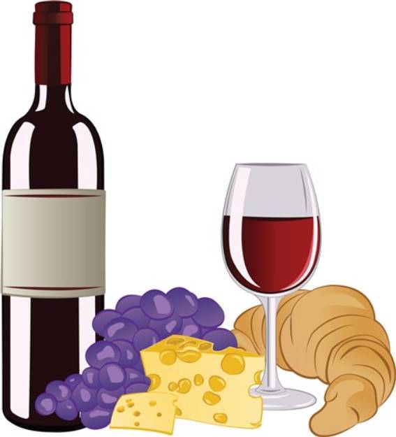 Picture of Wine & Cheese SVG File