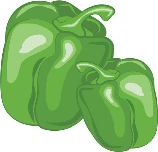 Picture of Green Peppers SVG File