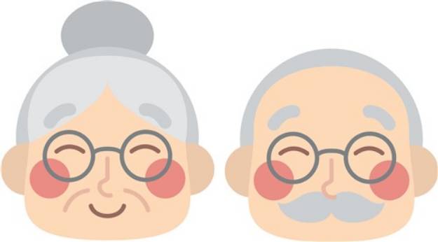 Picture of Old Couple SVG File