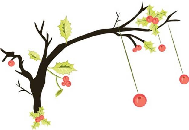 Picture of Holly Branch SVG File