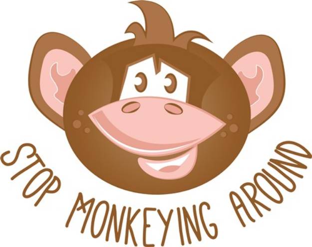 Picture of Stop Monkeying Around SVG File