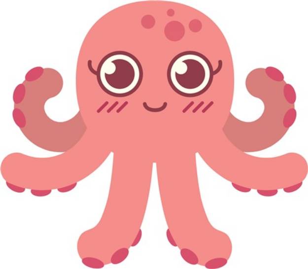 Picture of Kawaii Octopus SVG File