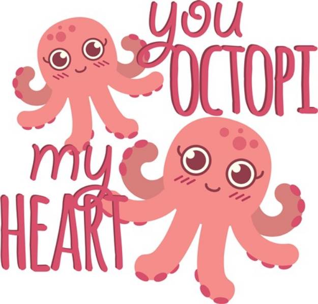 Picture of Octopi My Heart SVG File