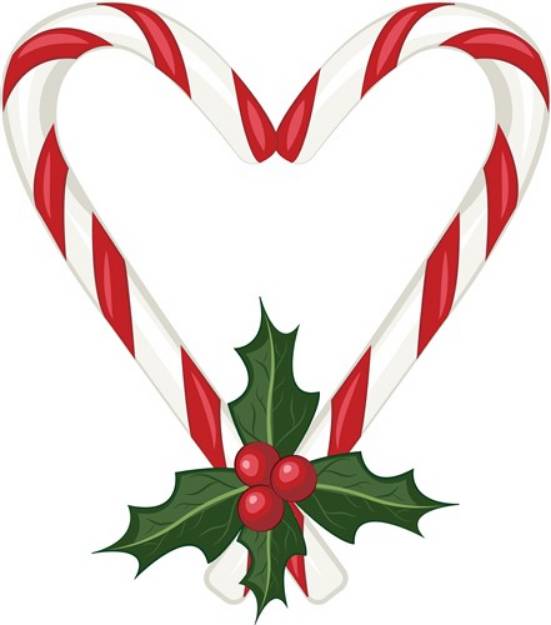 Picture of Peppermint Heart SVG File