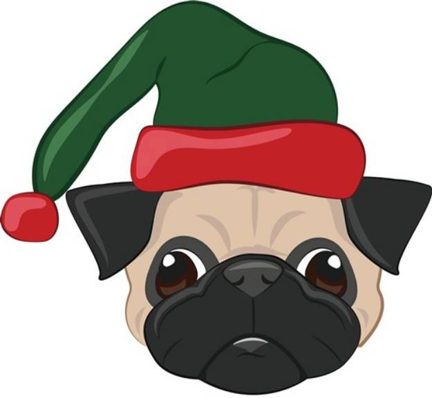 Picture of Holiday Pug SVG File