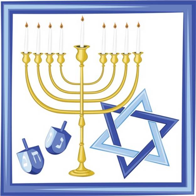 Picture of Hannukah Symbols SVG File