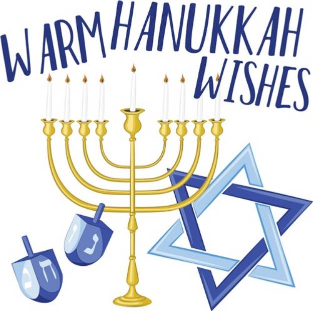 Picture of Hanukkah Wishes SVG File
