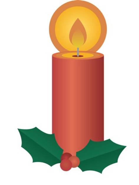 Picture of Holiday Candle SVG File