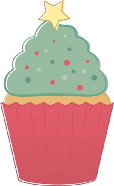 Picture of Holiday Cupcake SVG File