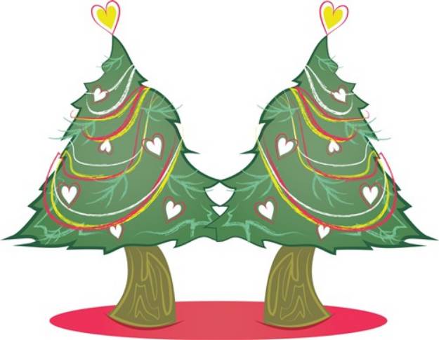 Picture of Xmas Trees SVG File