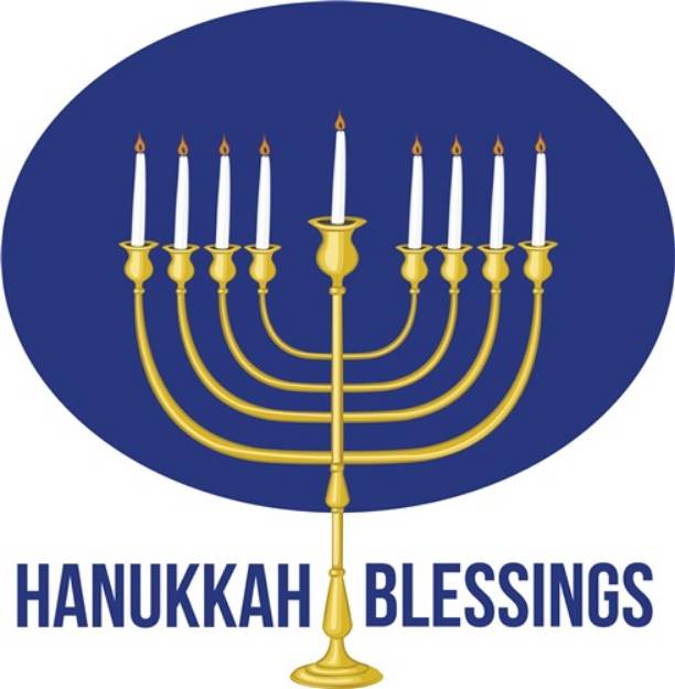Picture of Hanukkah Blessings SVG File