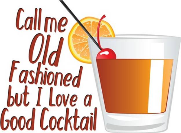 Picture of Old Fashioned Cocktail SVG File