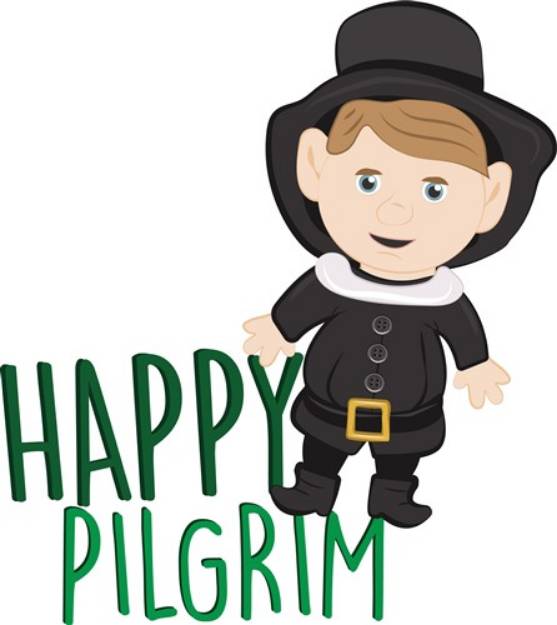Picture of Happy Pilgrim SVG File