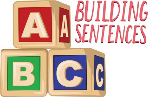Picture of Building Sentences SVG File