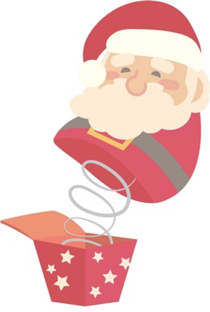 Picture of Santa In The Box SVG File