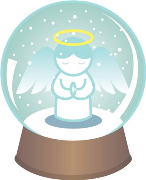 Picture of Angel Snowglobe SVG File
