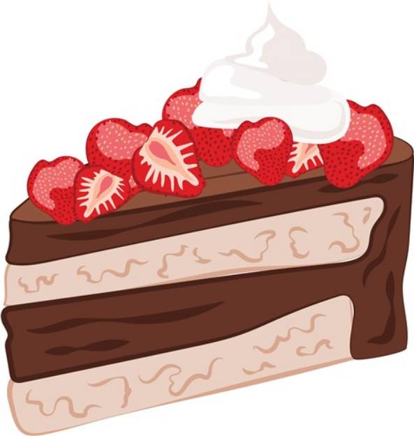 Picture of Strawberry Cake SVG File