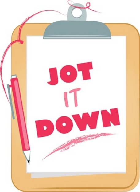 Picture of Jot It Down SVG File