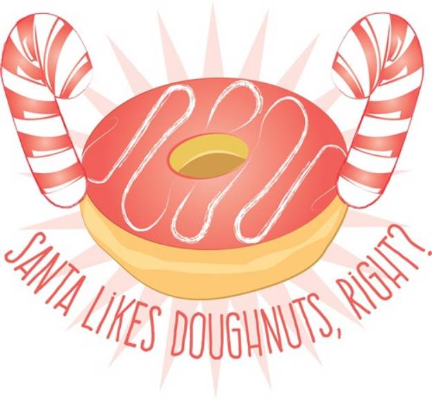 Picture of Santa Likes Doughnuts SVG File