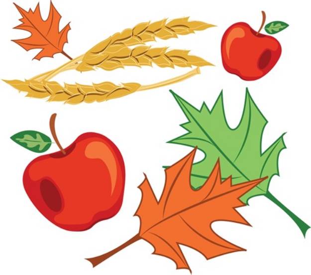 Picture of Fall Apples SVG File
