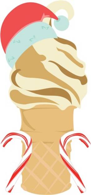 Picture of Xmas Ice Cream SVG File