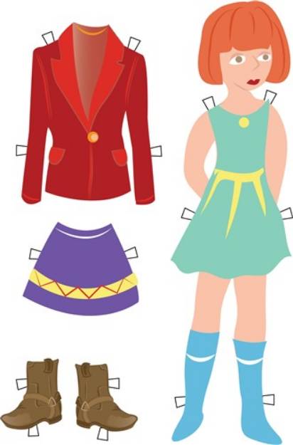 Picture of Paper Doll SVG File