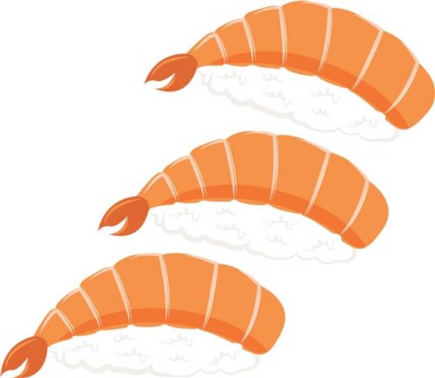 Picture of Shrimp Sushi SVG File