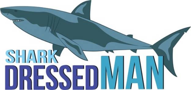 Picture of Shark Dressed Man SVG File