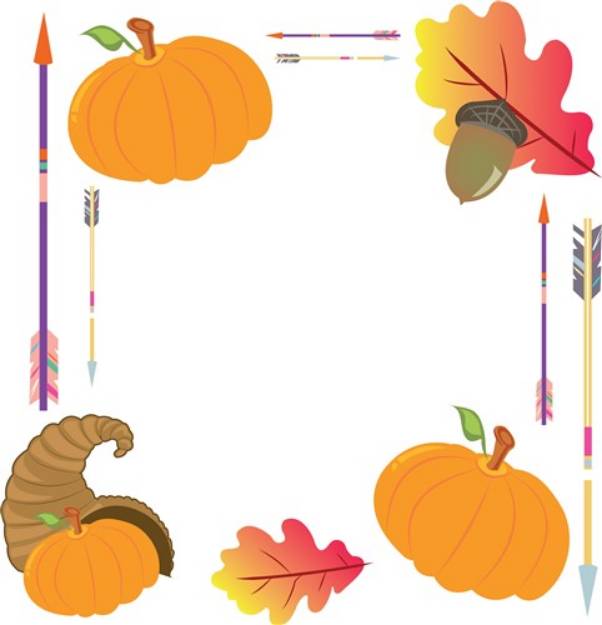 Picture of Thanksgiving Frame SVG File