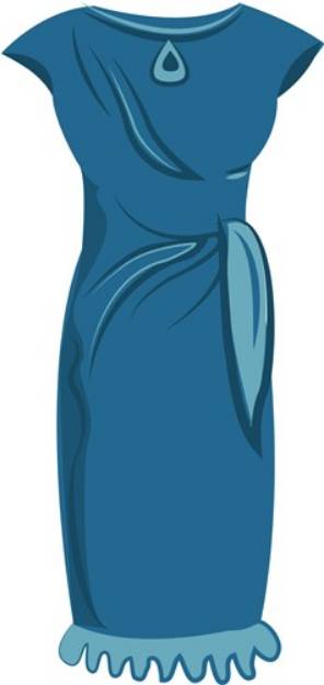 Picture of Blue Dress SVG File