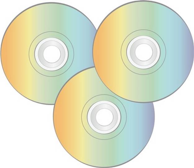 Picture of CD Discs SVG File