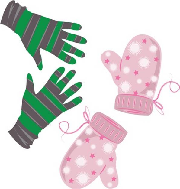 Picture of Winter Gloves SVG File