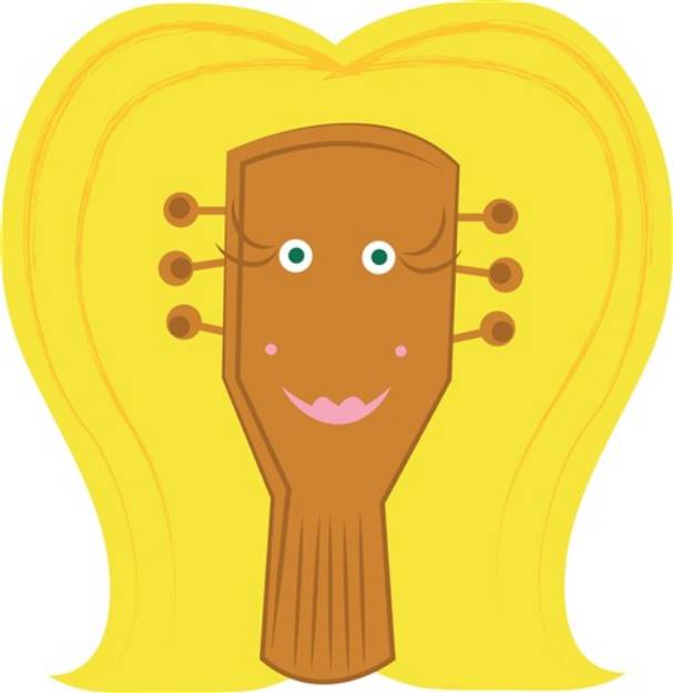 Picture of Girl Guitar SVG File