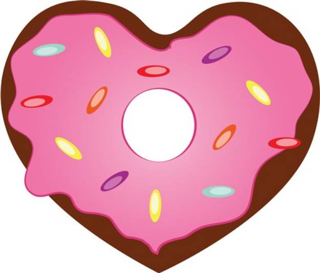 Picture of Heart Donut SVG File