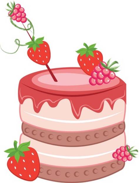 Picture of Berry Cake SVG File