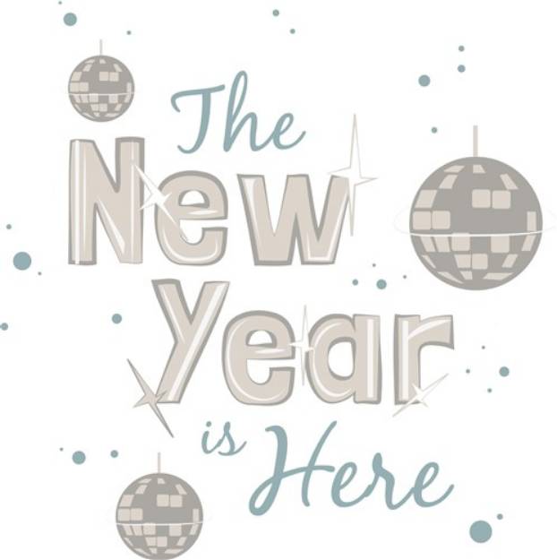 Picture of New Year Here SVG File