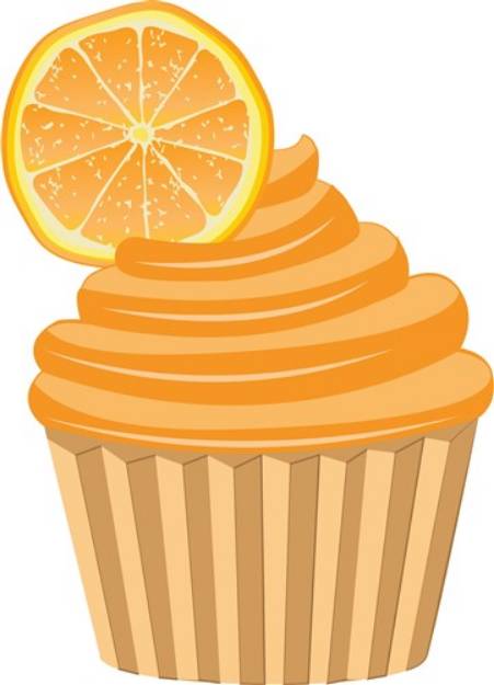 Picture of Orange Cupcake SVG File