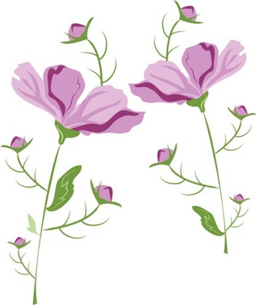 Picture of Purple Flowers SVG File