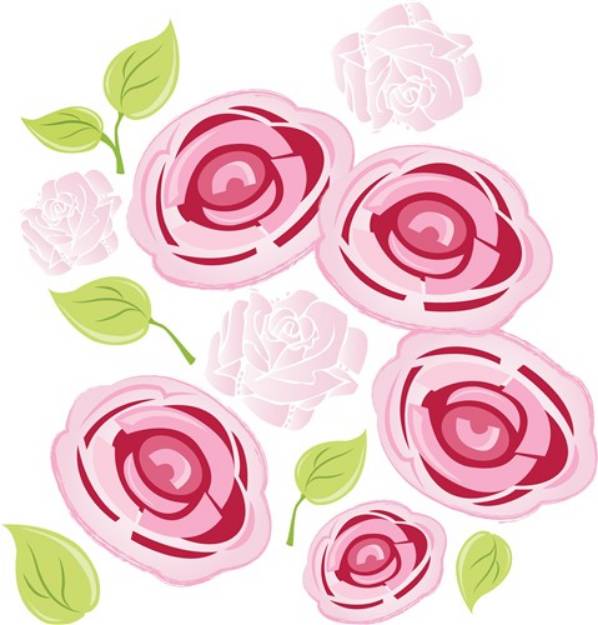 Picture of Pink Roses SVG File