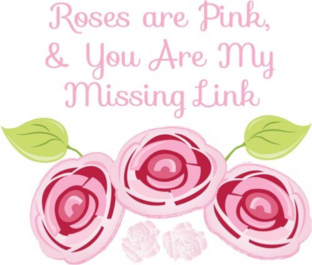 Picture of Roses Are Pink SVG File