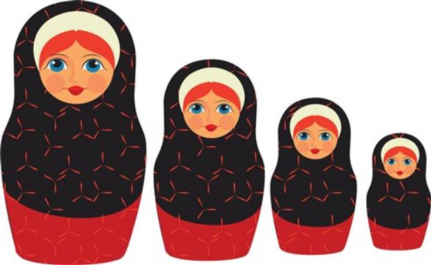 Picture of Russian Dolls SVG File