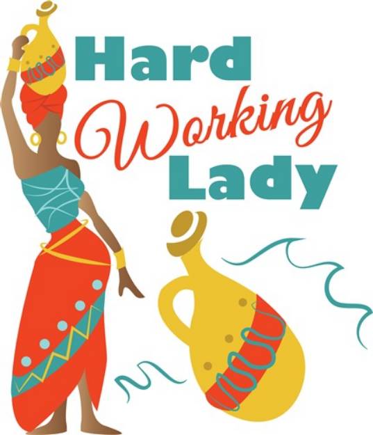 Picture of Working Lady SVG File