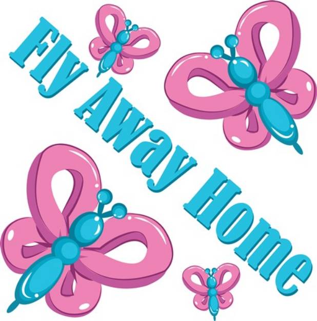 Picture of Fly Away Home SVG File