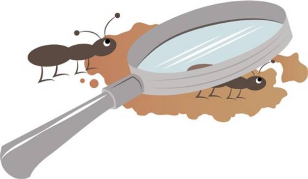 Picture of Magnify Glass Ants SVG File