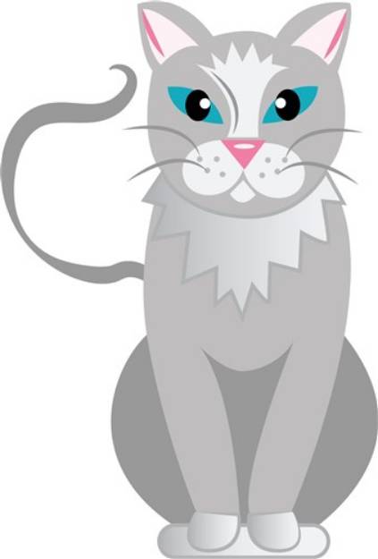 Picture of Grey Cat SVG File