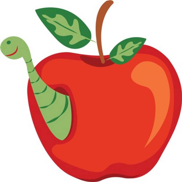 Picture of Apple Worm SVG File