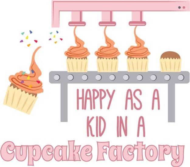Picture of A Cupcake Factory SVG File