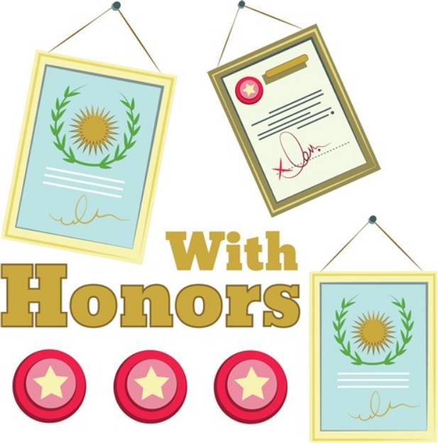 Picture of With Honors SVG File