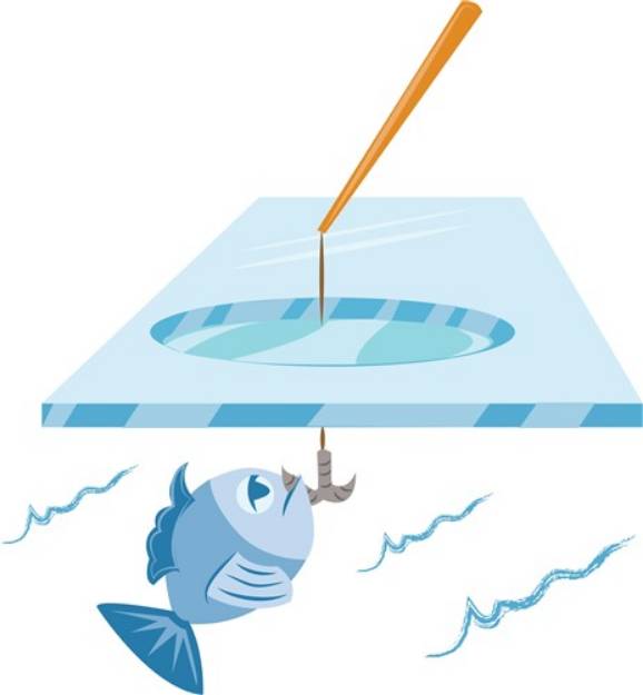 Picture of Ice Fishing SVG File